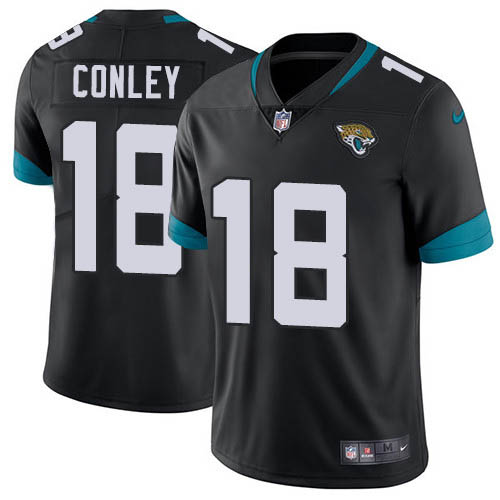 Nike Jacksonville Jaguars #18 Chris Conley Black Team Color Men Stitched NFL Vapor Untouchable Limited Jersey